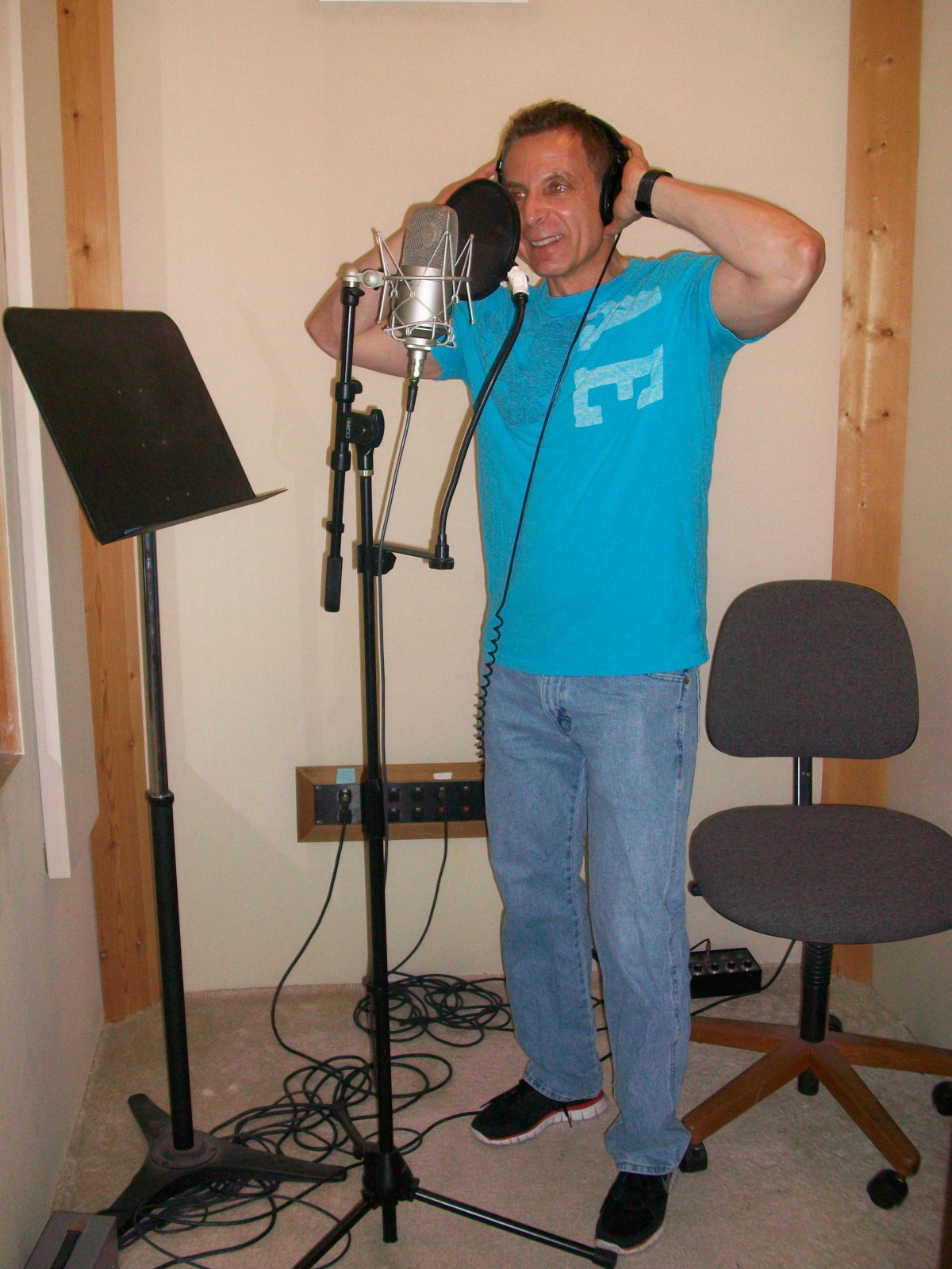 Jud in studio vocal booth
