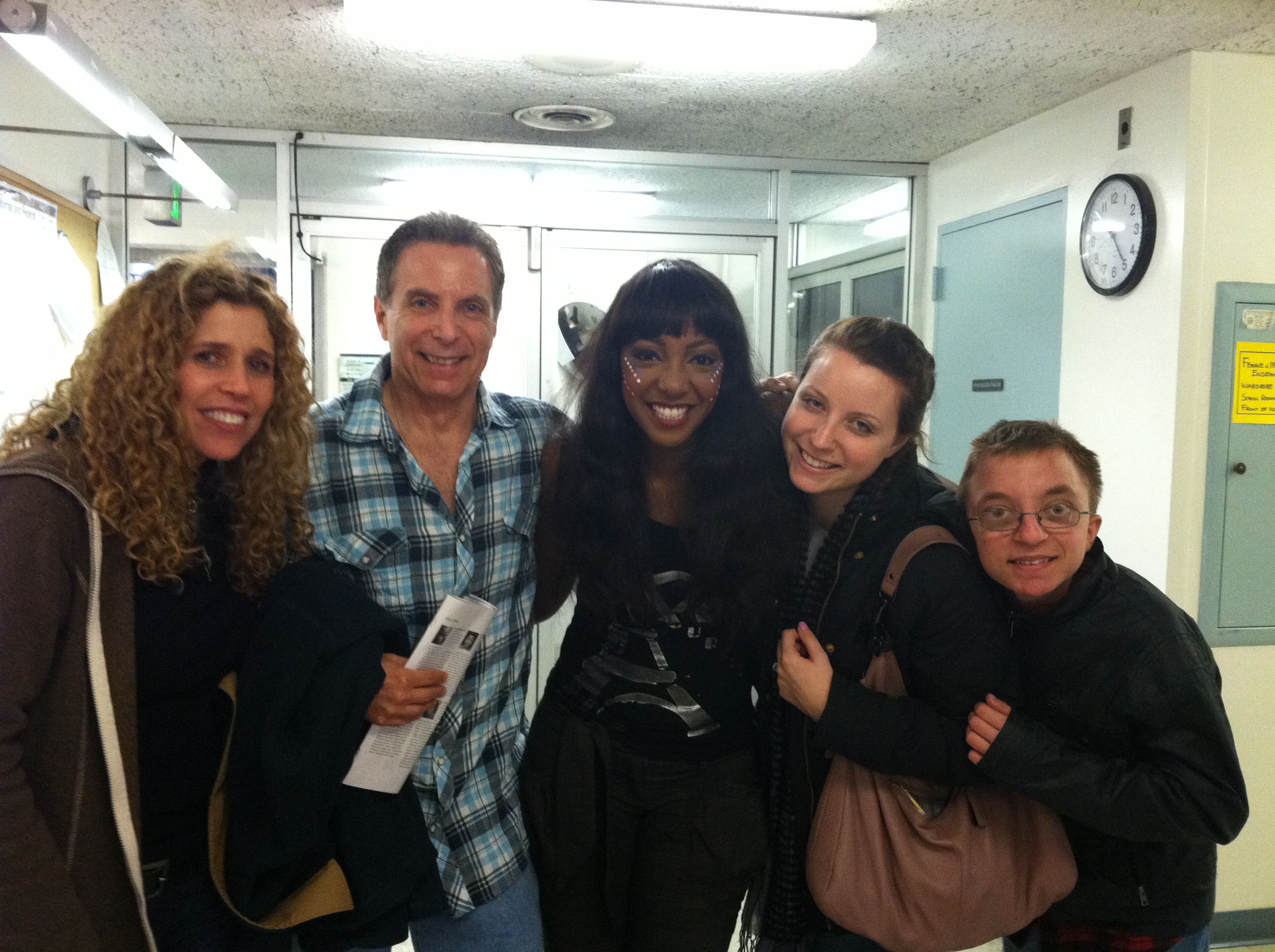 STACY, JUD, SINGER/ACTRESS PAULETTE IVORY, ARI, MICHAEL BACKSTAGE AT “FELA!” 12/22/11